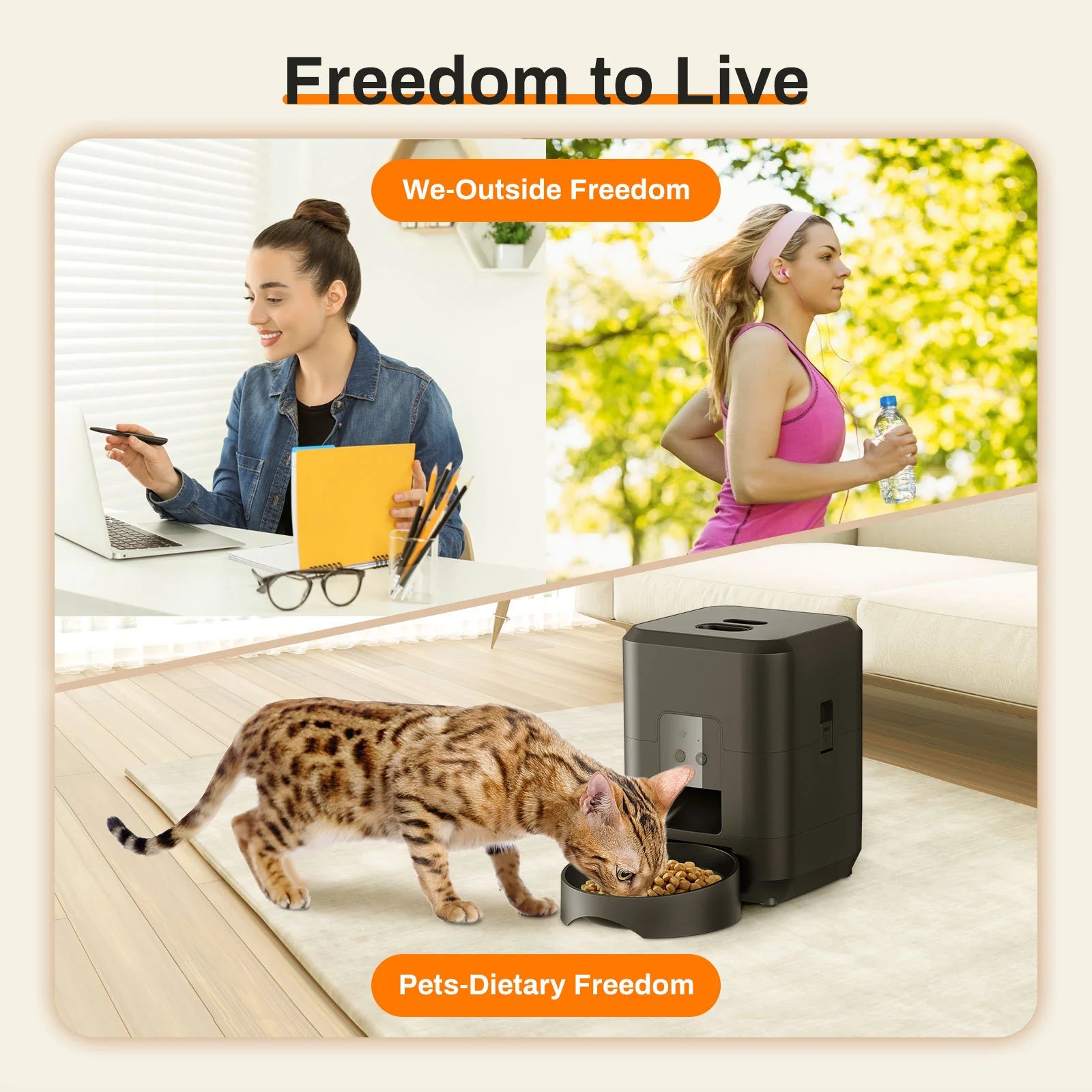 Revolutionize Your Pet Feeding Routine with the HEYBO Smart Pet Feeder - 2L Automatic Solution for Cats & Small Dogs!