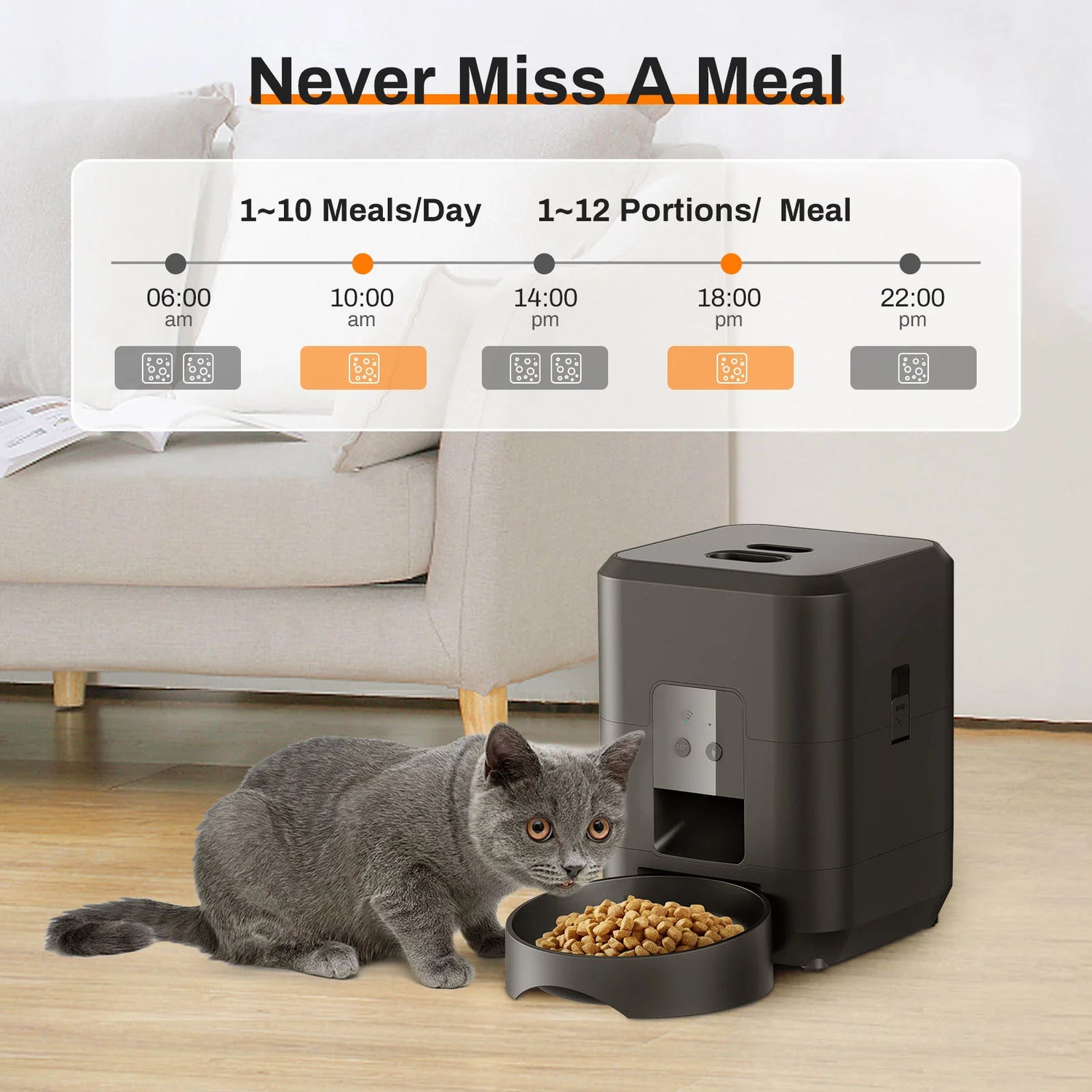 Revolutionize Your Pet Feeding Routine with the HEYBO Smart Pet Feeder - 2L Automatic Solution for Cats & Small Dogs!